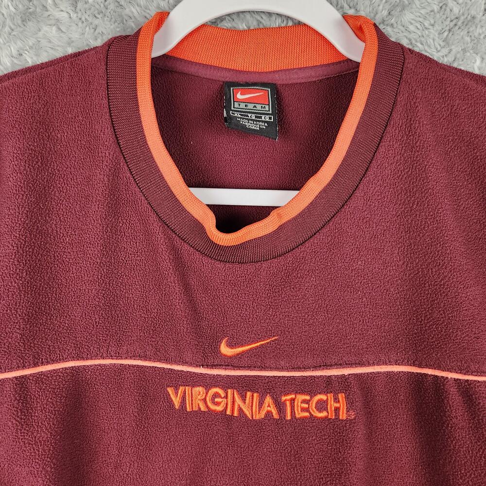 Vintage Virginia Tech Hokies Sweatshirt Mens XL NCAA Football Nike Center Swoosh